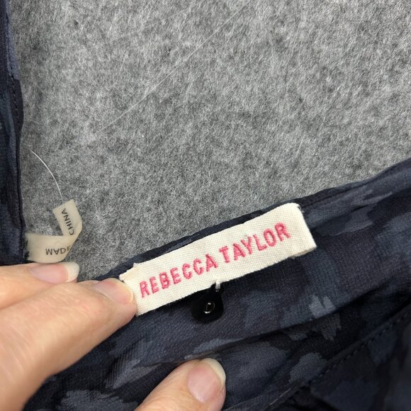 Rebecca Taylor Silk Ruffle Front Mini Dress Women's Size 0 V-Neck - Picture 3 of 9